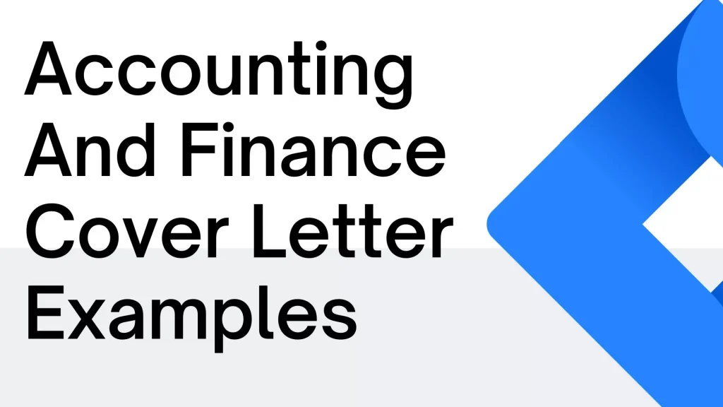 accounting and finance cover letter examples