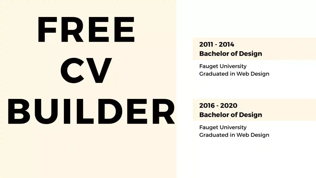 free cv builder