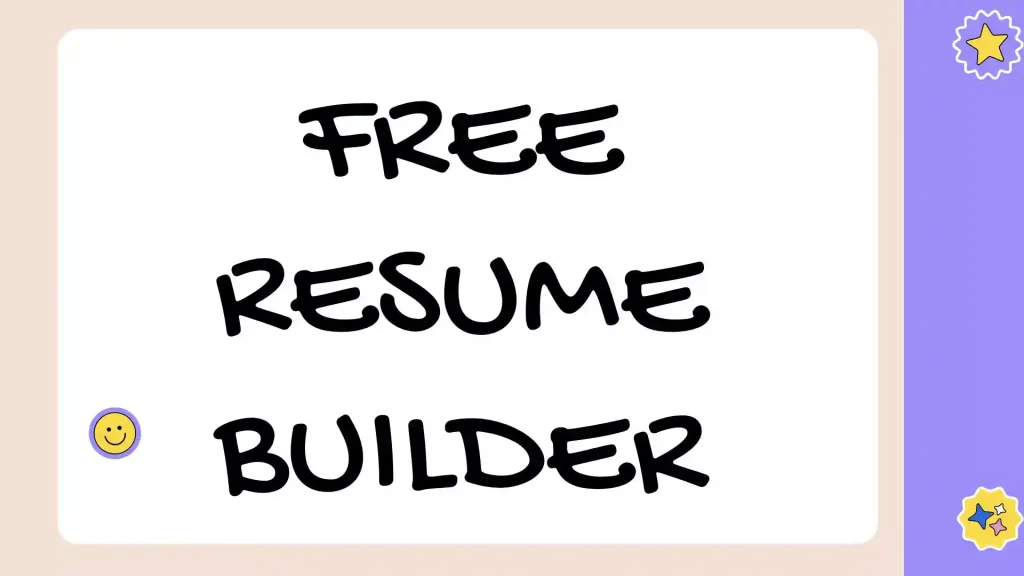 free resume builder