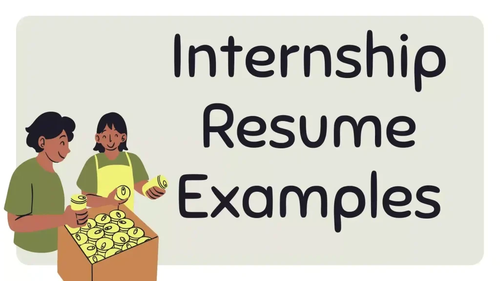 internship resume examples