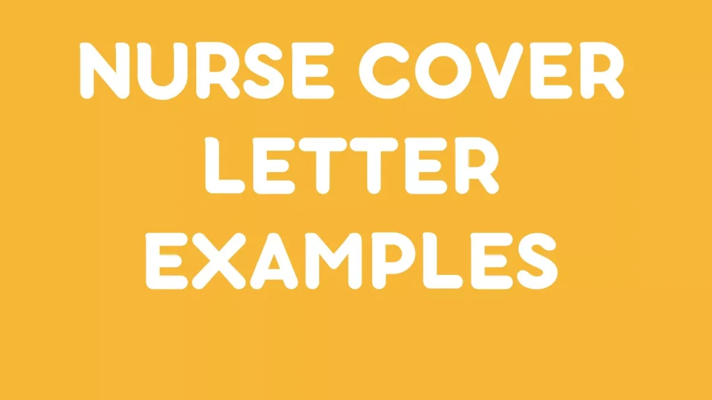 nurse cover letter examples