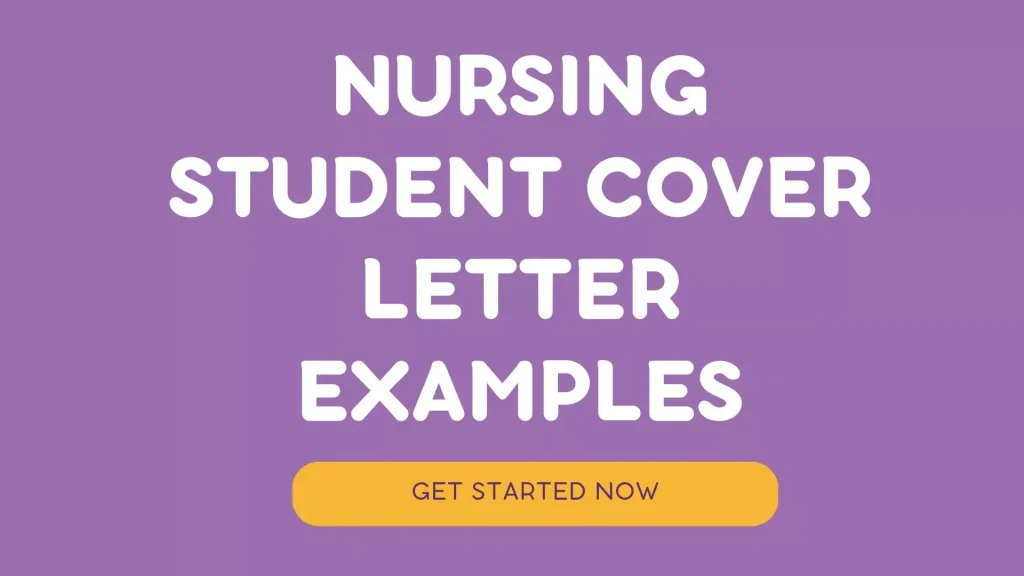 nursing student cover letter examples
