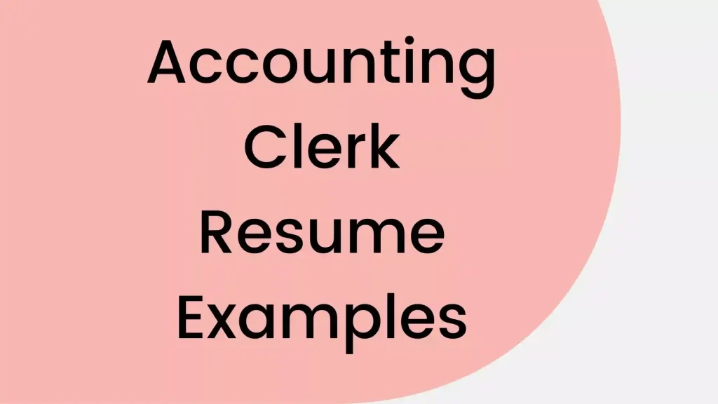 Accounting Clerk Resume