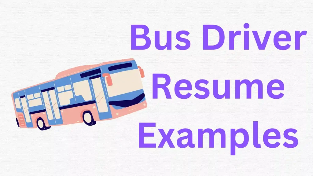 Bus Driver Resume