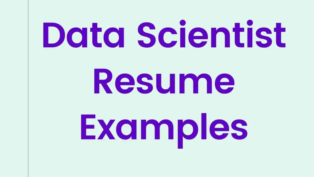 Data Scientist Resume