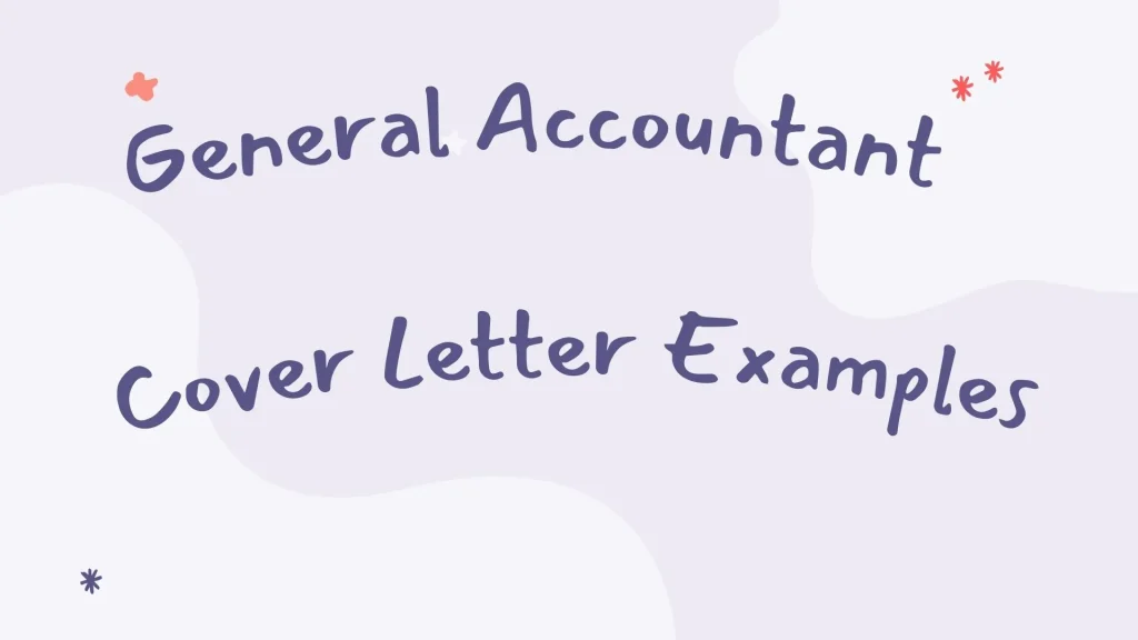 General Accountant Cover Letter