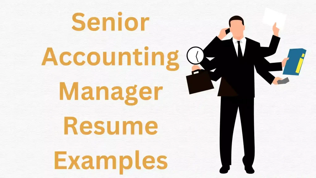 Senior Accounting Manager Resume