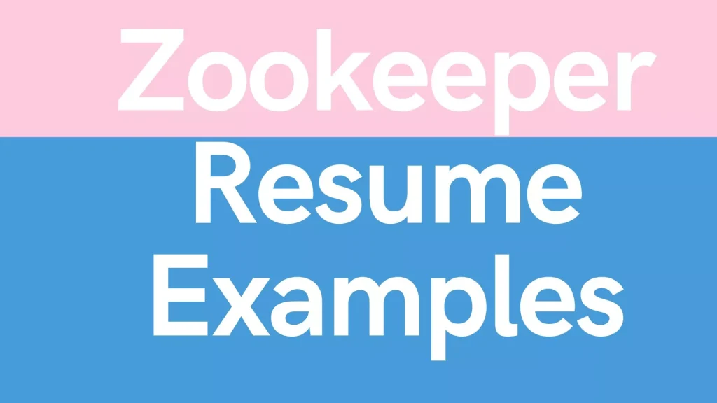Zookeeper Resume