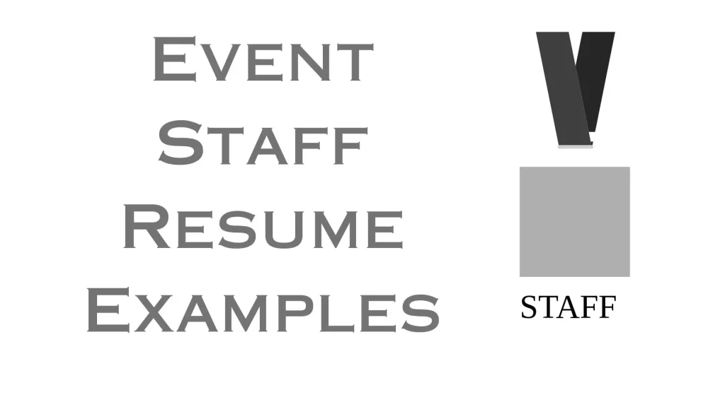 Event Staff Resume