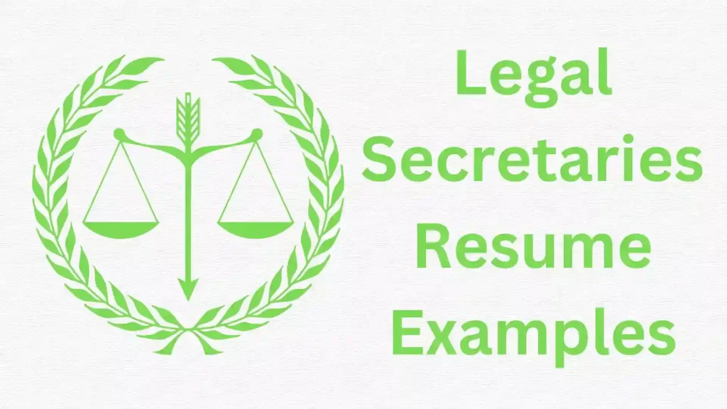 Legal Secretaries Resume