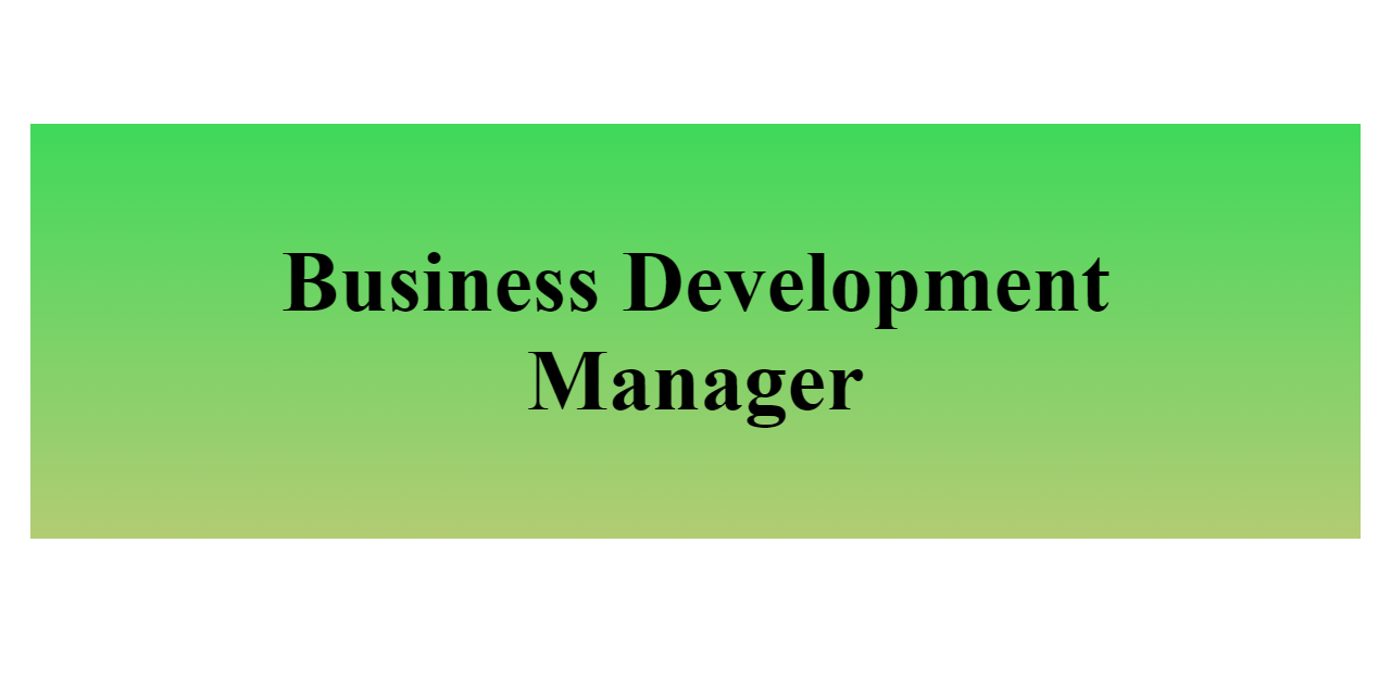 Business Development Manager BuildFreeResume