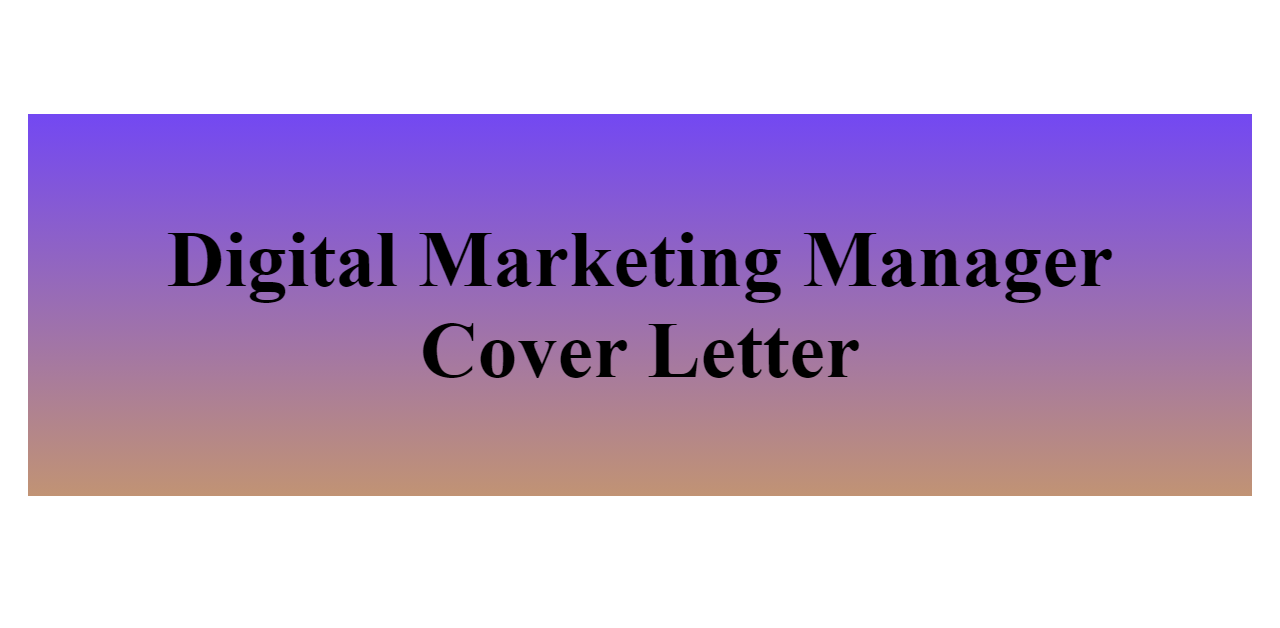 cover letter digital manager