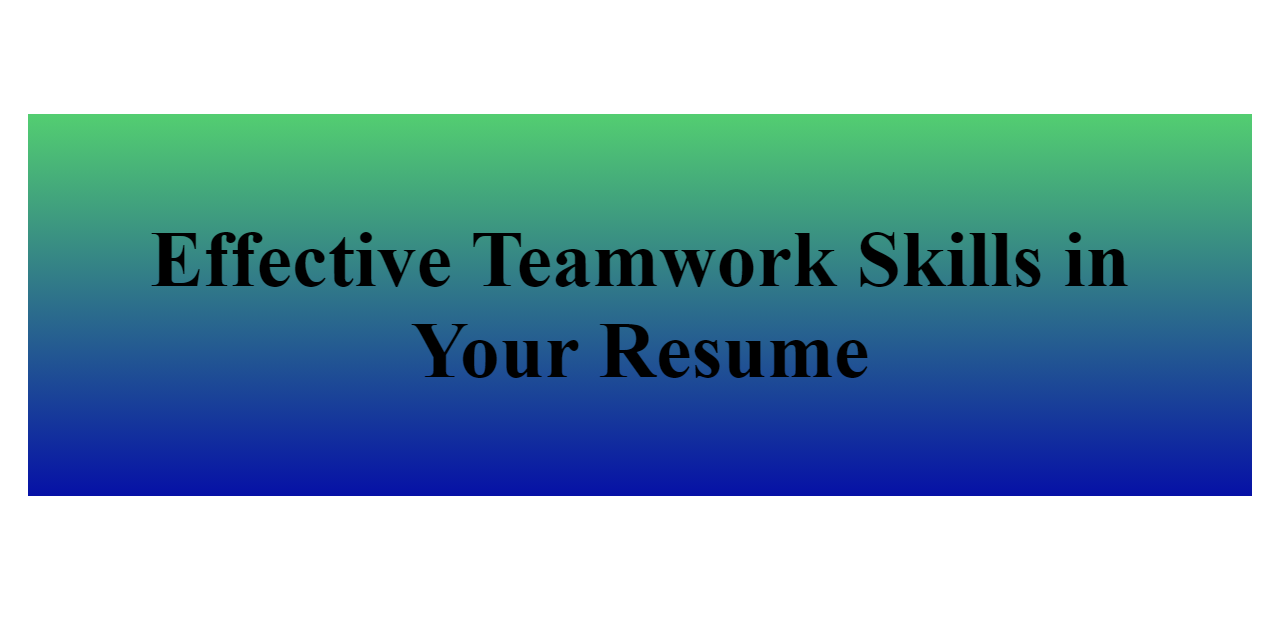 teamwork resume statements Collaboration manager resume samples