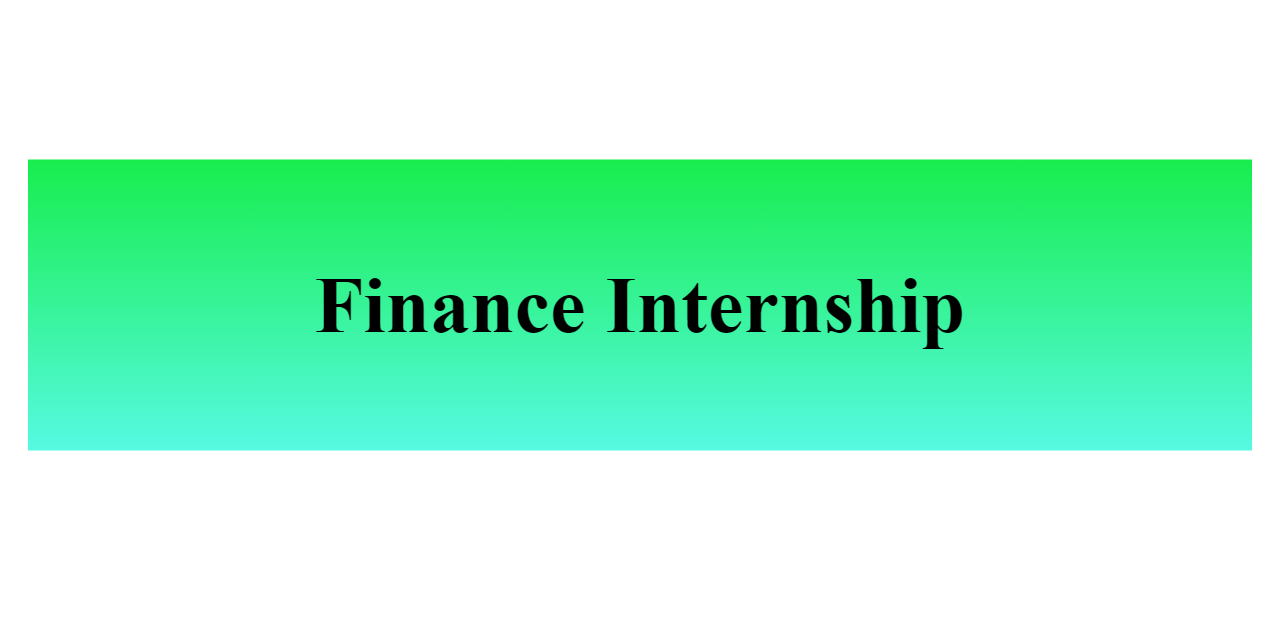 2023 Finance Internship