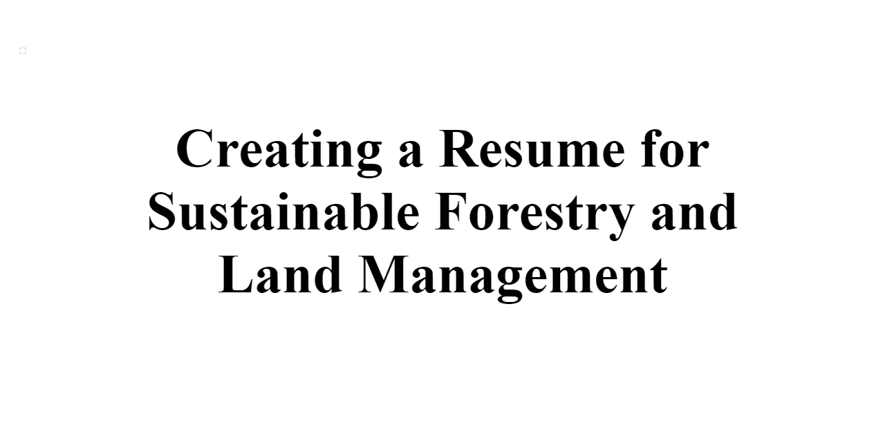 rural land management personal statement