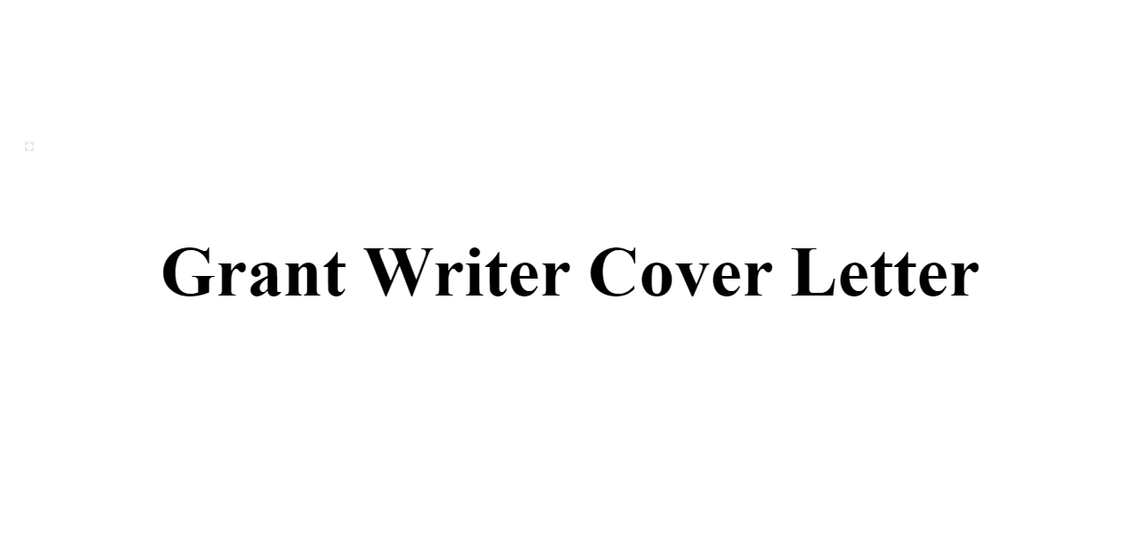 cover letter examples grant writer