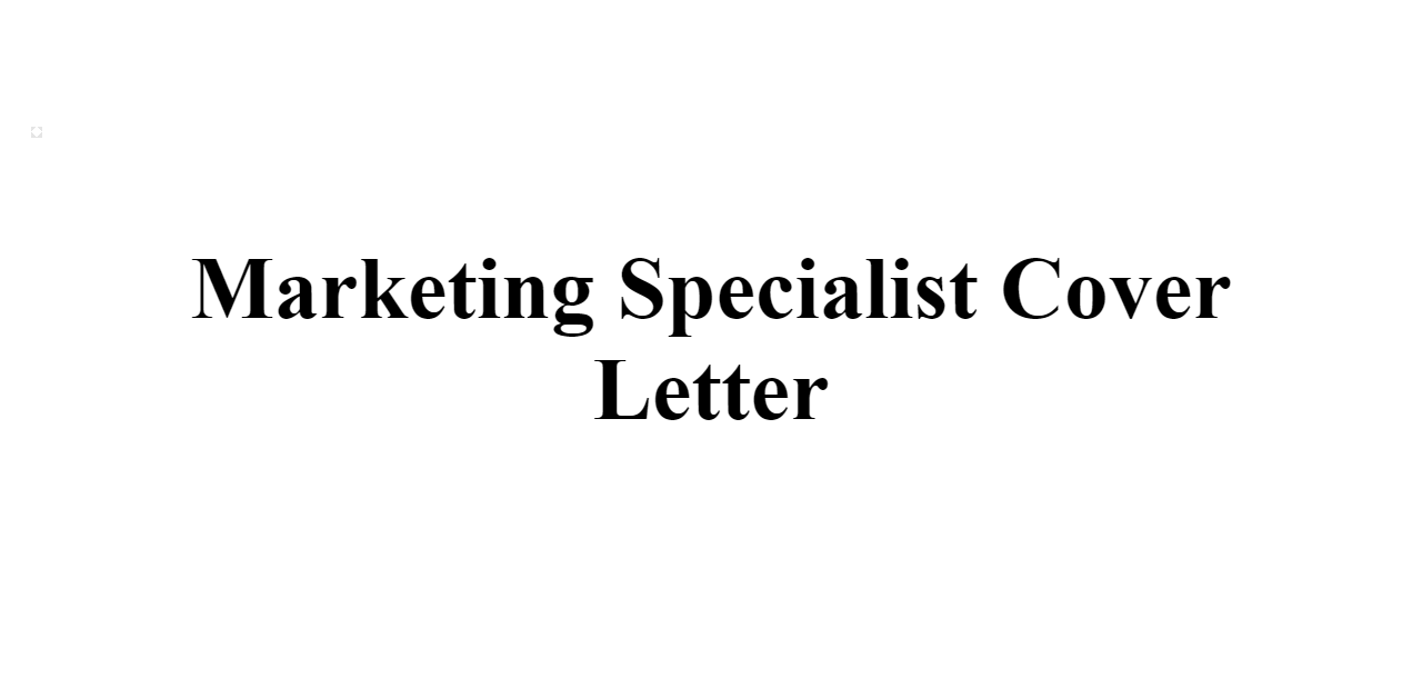 Marketing Specialist Cover Letter BuildFreeResume Com   Marketing Specialist Cover Letter Z 