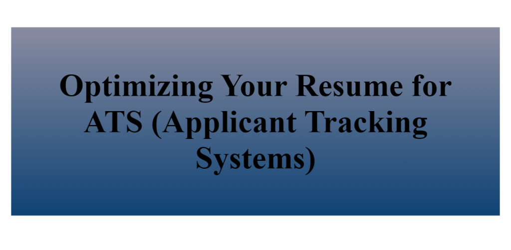 optimizing your resume for ats