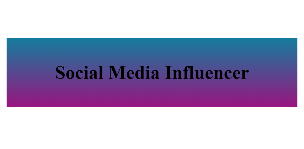 social media influencer