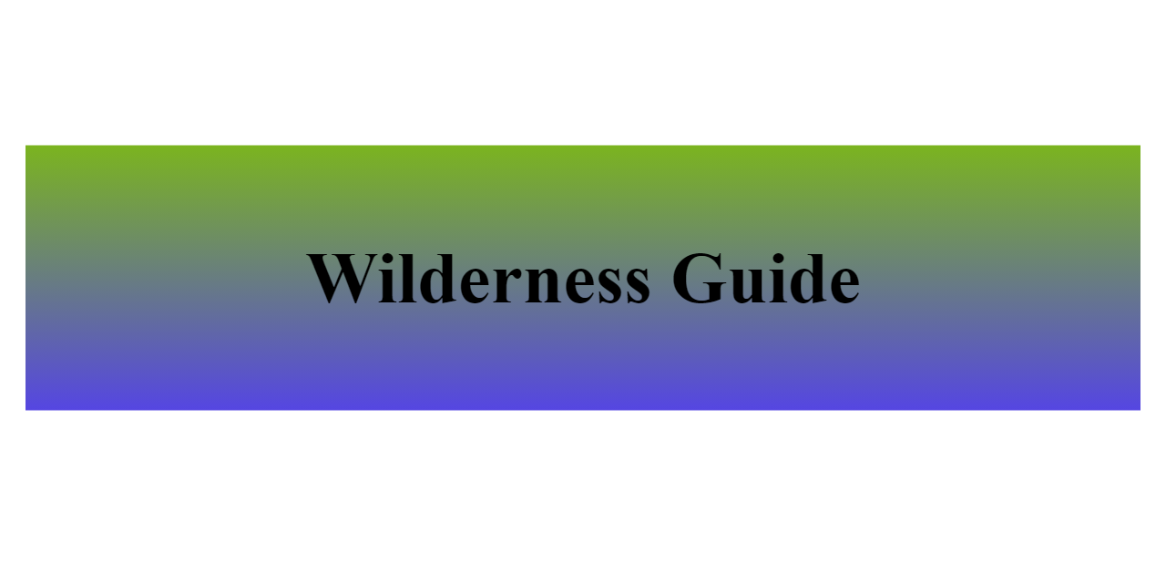 Wilderness Guide - BuildFreeResume.com